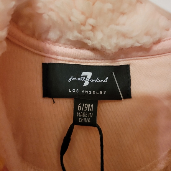 7 For All Mankind Infant 1 Piece Sherpa Fleece Winter Snowsuit 6-9M Barbie Pink - Picture 5 of 7